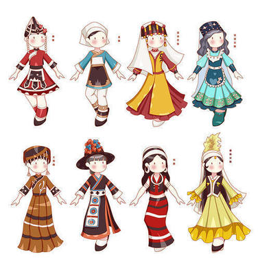 身体定桩法 56个民族服装快速记忆指南